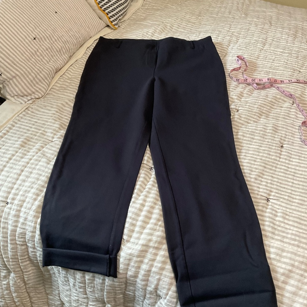 Quince Navy Ponte Stretch Pants XL P